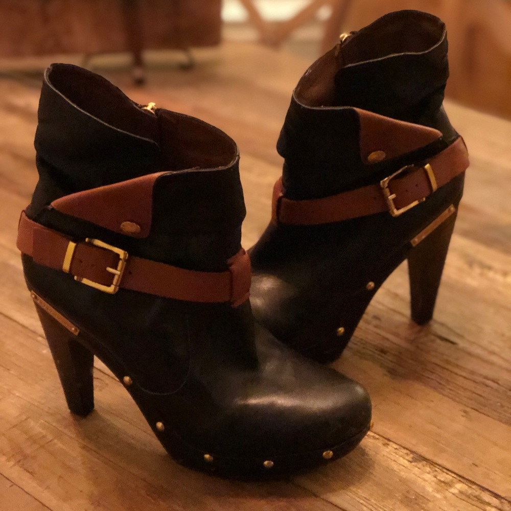 BCBG Black & Brown Booties